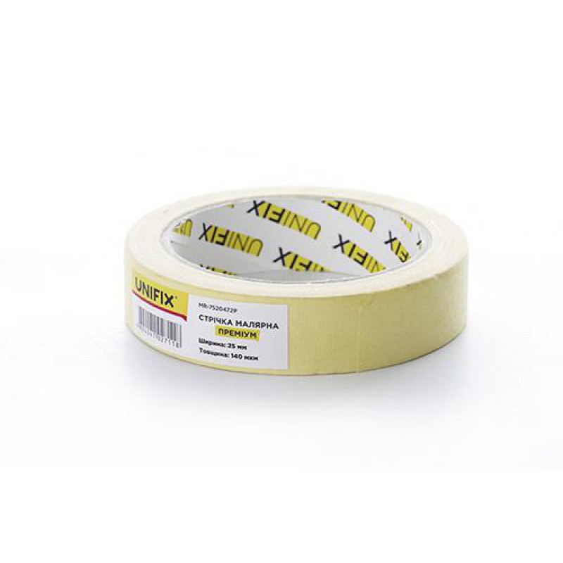 Стрічка клейка малярна MR-7520472P преміум 25мм*40м UNIFIX
