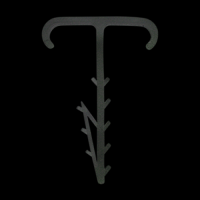 Дюбель-ялинка подвійна (12х5) для пласких дротів чорний (пач 100шт) APRO