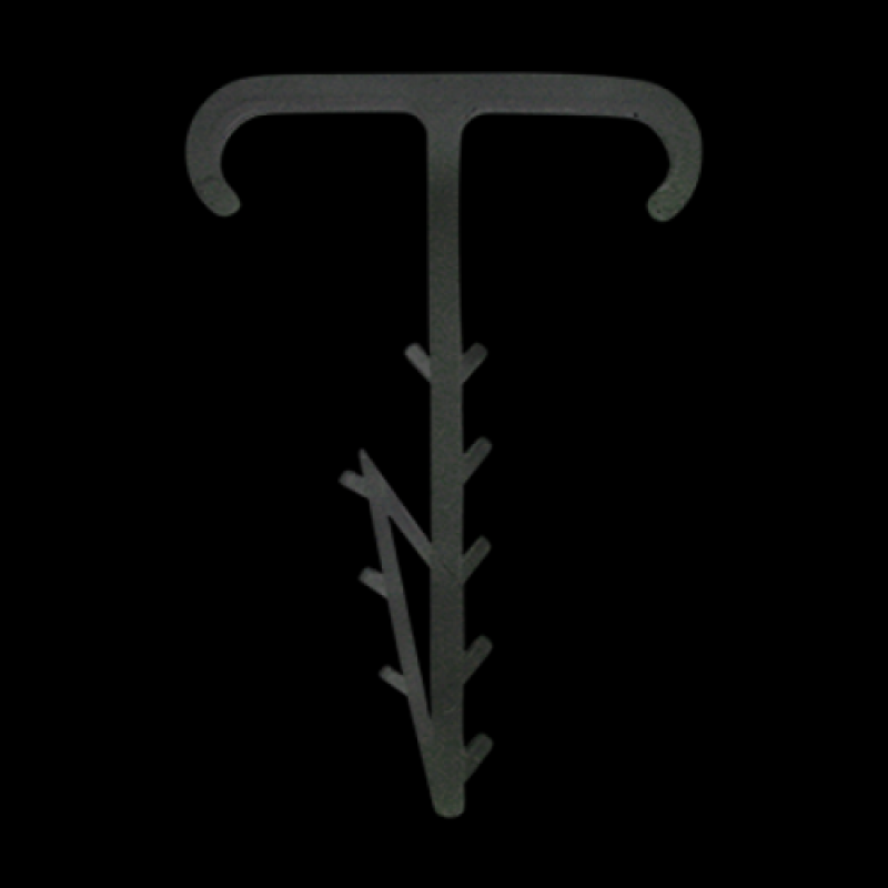 Дюбель-ялинка подвійна (12х5) для пласких дротів чорний (пач 100шт) APRO