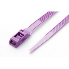 Стяжка кабельная с низким профилем замка 8x400 фиолет (100шт) APRO