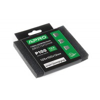 Губка шлифовальная двухсторонняя Р100 125х100х12мм APRO