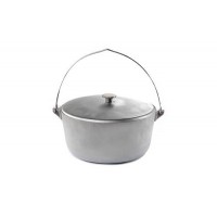 Котел алюмінієвий з кришкою та дужкою 265мм 6л СИЛА