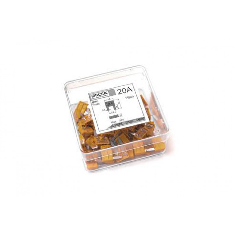 Запобіжники (плоскі міні 20А) (50шт) MTA