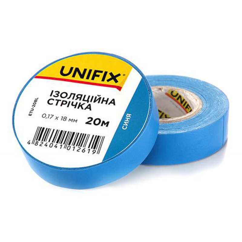 Ізоляційна стрiчка синя 0.17х18мм 25м (пачка, кратно 10шт) UNIFIX