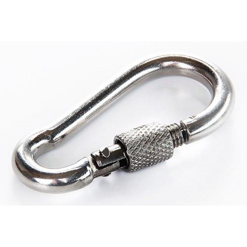 Карабин с замком М8х80 нержавеющий А2 пачка, кратно 5шт) APRO