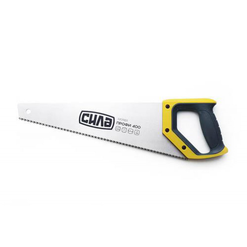 Ножовка по дереву 500мм с пластиковой 2-х компонентной рукояткой СИЛА