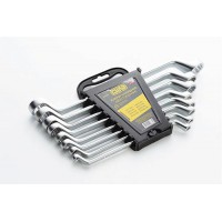 Набор ключей накидных двусторонних CrV 6x7, 8x9, 10x11, 12x13, 14x15, 16x17, 18х19, 20х22мм (8шт) СИЛА