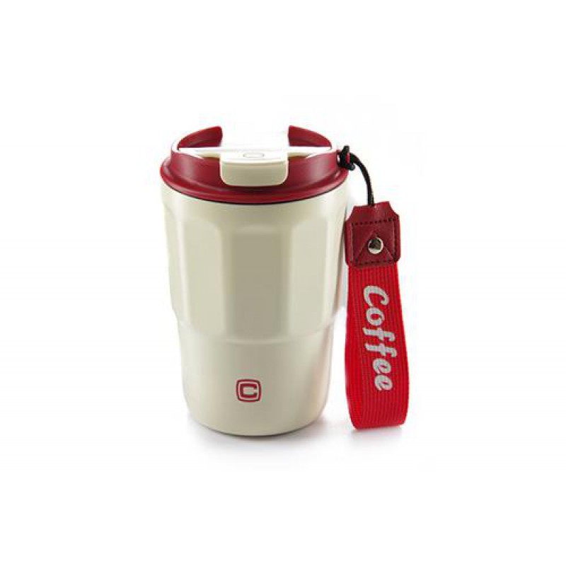 Термокружка с поилкой White/Red (400мл) СИЛА