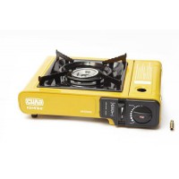 Портативная газовая плита Сушеф одноконфорочная c пьезоподжигом и переходником СИЛА