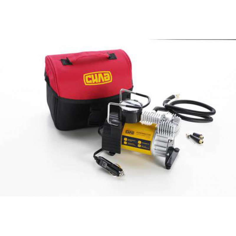 Компрессор автомобильный однопоршневой (37л/мин; 10Атм; 15А) (автостоп) СИЛА