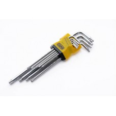 Набор торцевых ключей Torx T10, T15, T20, T25, T27, T30, T40, T45, T50 длинных CrV (9шт) СИЛА