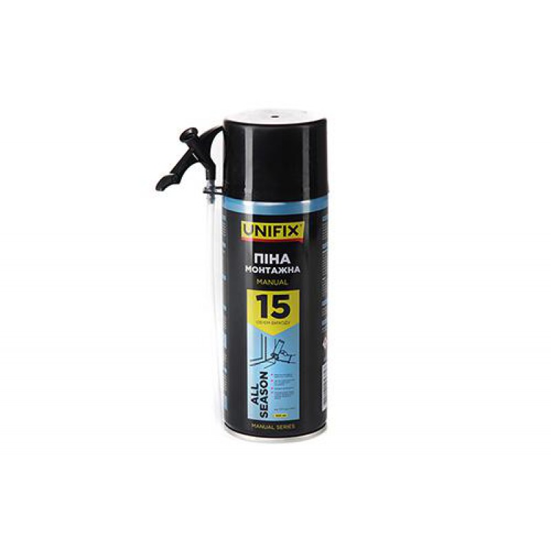 Пена монтажная ручная Всесезонная 15л 300мл UNIFIX