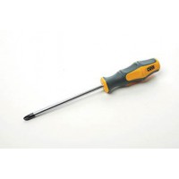 Отвертка крестовая обрезиненная рукоятка СrV PH3х150мм (Phillips) (двухкомпонентная) СИЛА