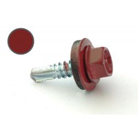 Саморез кровельный 4,8*19 DIN 7504K RAL 3011 по металлу (ящ. 2400шт) (цвет - коричнево-красный) APRO