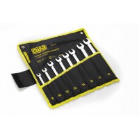 Набор ключей комбинированных с трещоткой в чехле CrV 8, 10, 12, 14, 15, 17, 19 (8шт) СИЛА