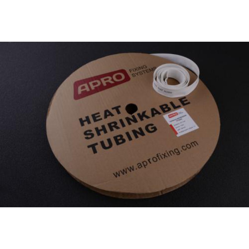 Термоусаживаемая трубка 20мм белая 100м APRO