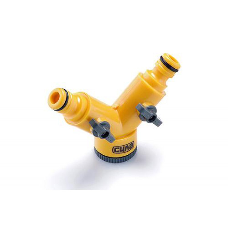 Распределитель 2-х канальный с адаптерами 1/2, вход 1/2+3/4 СИЛА