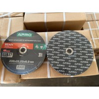 Диск зачистной по нержавеющей стали (INOX) 230х6.0х22.2мм (5шт. в пач.) APRO