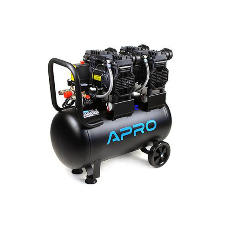 Компресор чотирициліндровий безмасляний OFE-50 2х1.5кВт 475л/хв 8бар 50л (2 крана) APRO