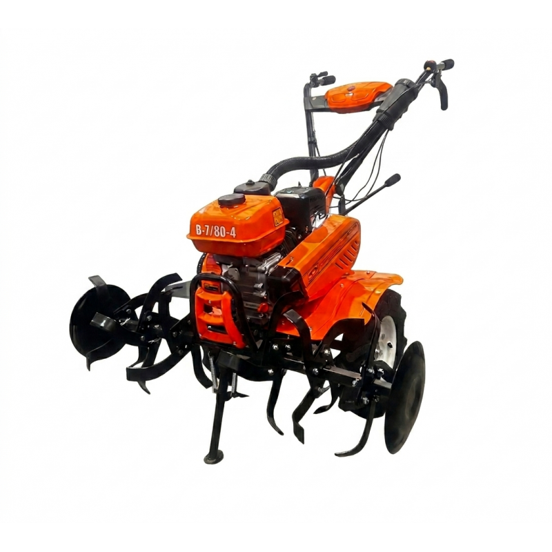 Мотоблок бенз. GTM B-7/80-4; 7к.с., ширина фрези 50/80см, передач 3вперед/1назад, колеса 8