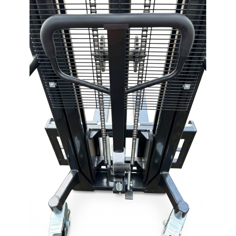 Штабелер гідравлічний GTM 1500кг, підйом-2,5м, довжина вил 1,1м, колір - чорний