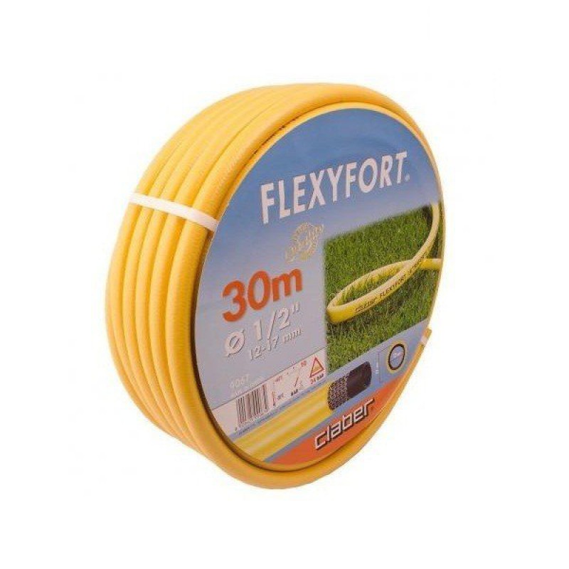 Шланг поливочный Claber 1/2' 30м Flexyfort, желтый