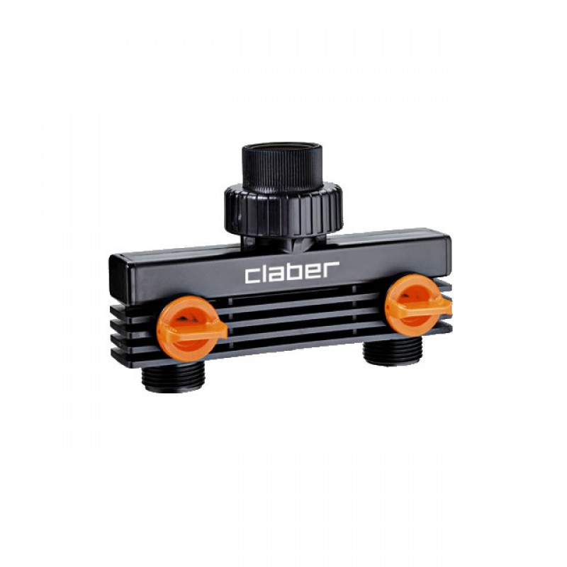 Распределитель 3/4"В выход 2-х канальный 3/4" Н ок. Claber