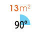 Форсунка для дождевателя подземного полива регулируемая 90° 13м2.