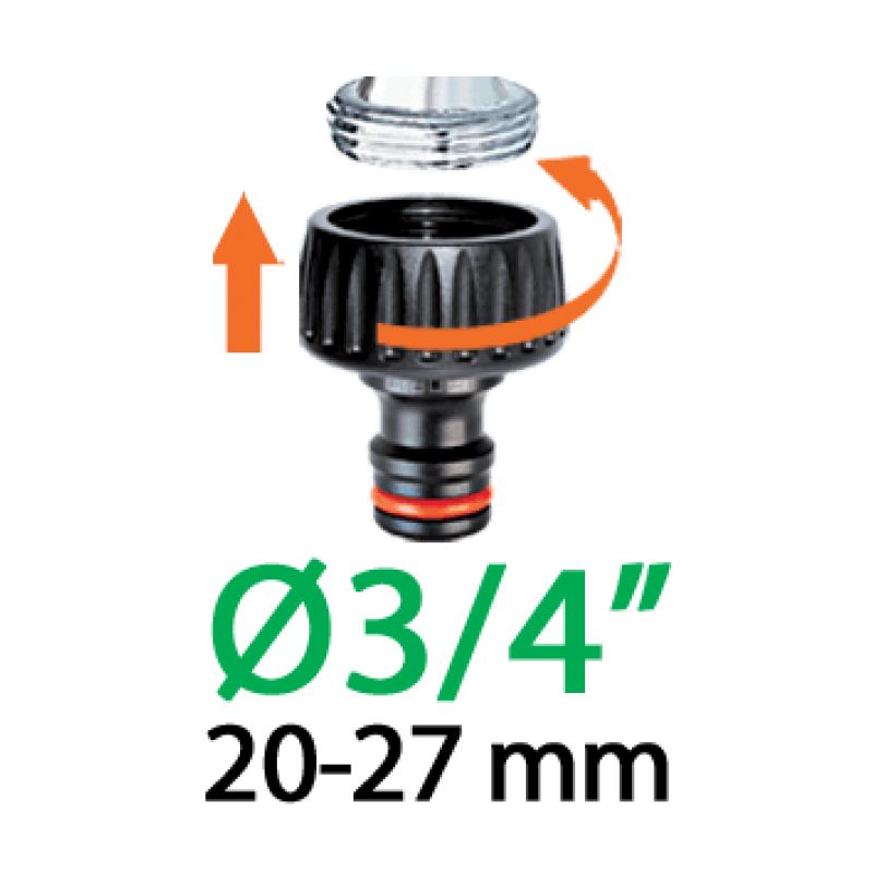 Адаптер 1/2"-3/4"В для коннектора поливочного шланга.