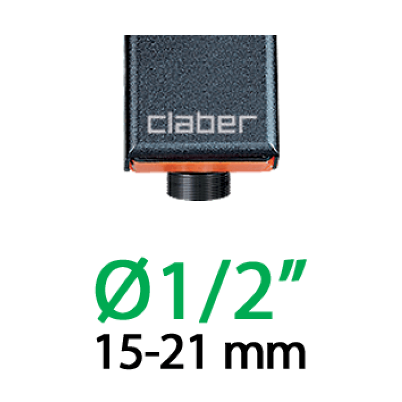 Штуцер 1/2"-3/4"Н*16мм для капельної трубки 1/2" з затисканням