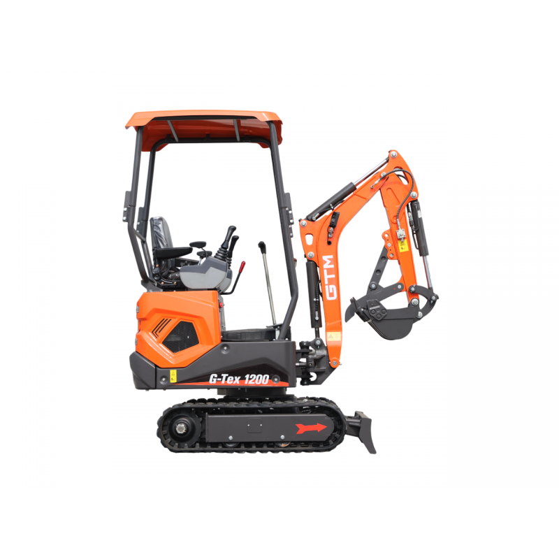 Мініекскаватор гусеничний 1200кг/1,76м гл.копання/дизель 10,2к.с GTM