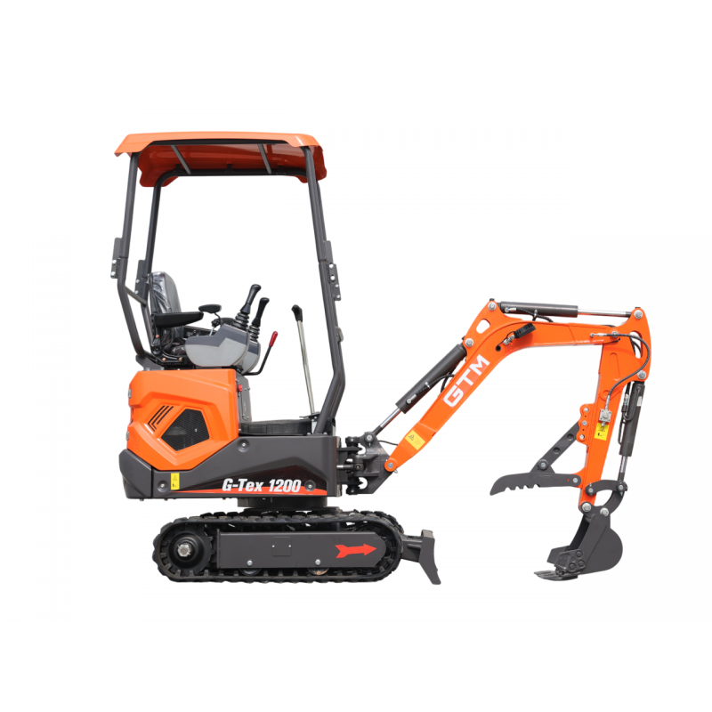 Мініекскаватор гусеничний 1200кг/1,76м гл.копання/дизель 10,2к.с GTM