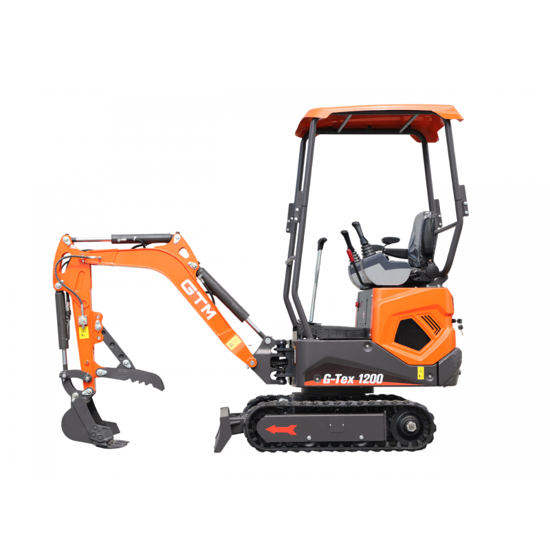 Мініекскаватор гусеничний 1200кг/1,76м гл.копання/дизель 10,2к.с GTM