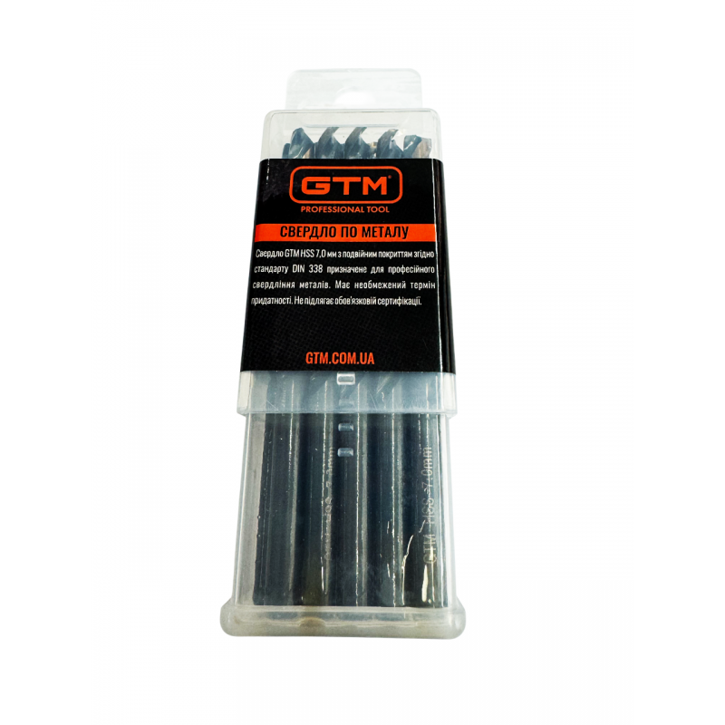 Свердло 7,0 мм HSS 10шт з подвійним покриттям GTM