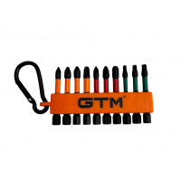 Набір біт ударних 10 од. 50мм з карабіном GTM