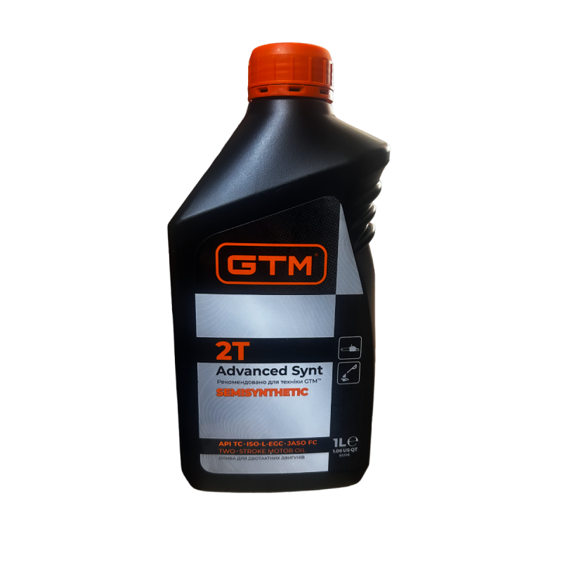 Масло в топливо GTM (1л) для 2х тактных двигателей 1:50 (полусинтетика)