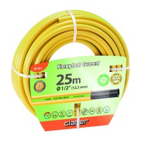 Шланг поливальний Claber 1/2' 25м Flexyfort Green, жовтий із зеленою смугою.