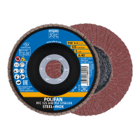 Круг лепестковый тарелчатый 125*22 A40 (нерж/металл) конь.PSF Pferd STEELOX