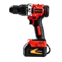 Дриль-шурупокрут акум. GTM DSI18/80BL з ударом, 18В, 80Нм, 2шв +акум.4Аг-2шт, зарядний пристрій