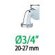 Штуцер 1/2"-3/4"В*16/6мм для капельной трубки 1/4"-1/2"