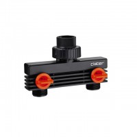 Распределитель 3/4"В выход 2-х канальный 3/4"Н
