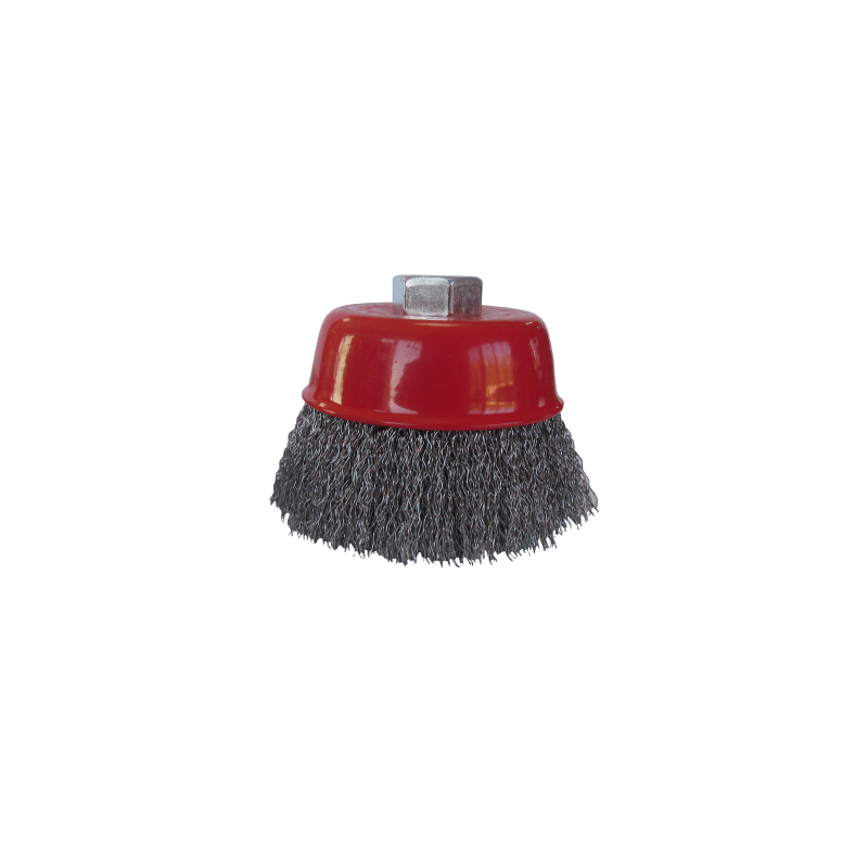 Щітка чашкова 85мм для кутов.шліфмашин гофрований дріт VULKAN