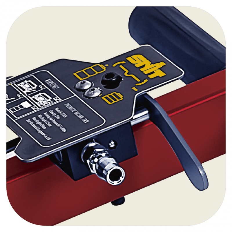 Пневмодомкрат GTM 2т 125-430мм коротка ручка, мак.тиск-6атм, посилені подушки