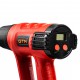 Термовоздуходувка GTM HG2000EM, 2000Вт, 80-600С, 300/500л/мин, LCD-дисплей.