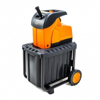 Подрібнювач садовий GTM DS2800/45, 220В, 2800Вт, гілки до 45мм, ножі, контейнер 60л
