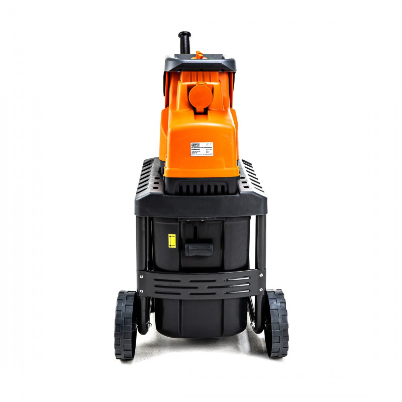 Подрібнювач садовий GTM DS2800/45, 220В, 2800Вт, гілки до 45мм, ножі, контейнер 60л