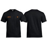 Футболка ХБ чорна розмір L з логотипом GTM