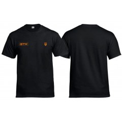 Футболка ХБ чорна розмір XL з логотипом GTM