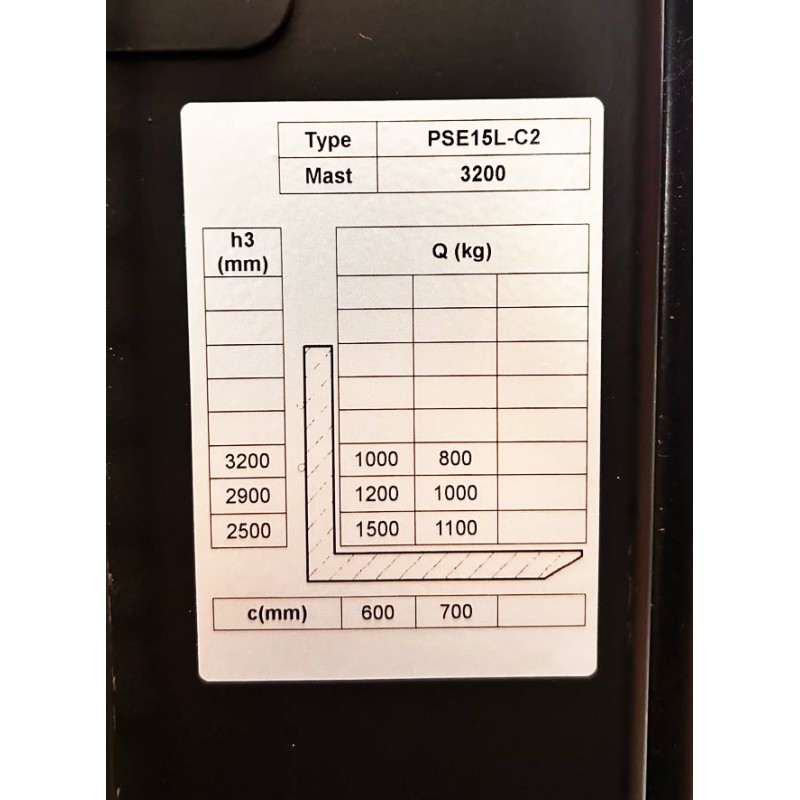 Штабелер електричний самохідний GTM 1,5т/3,2м 24В/63Ah
