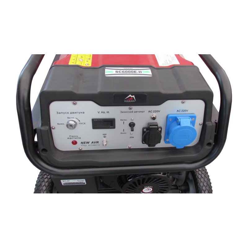 Генераторная установка VULKAN SC6000E-II 1ф 5,0кВт, эл.старт, бак-25л, колеса